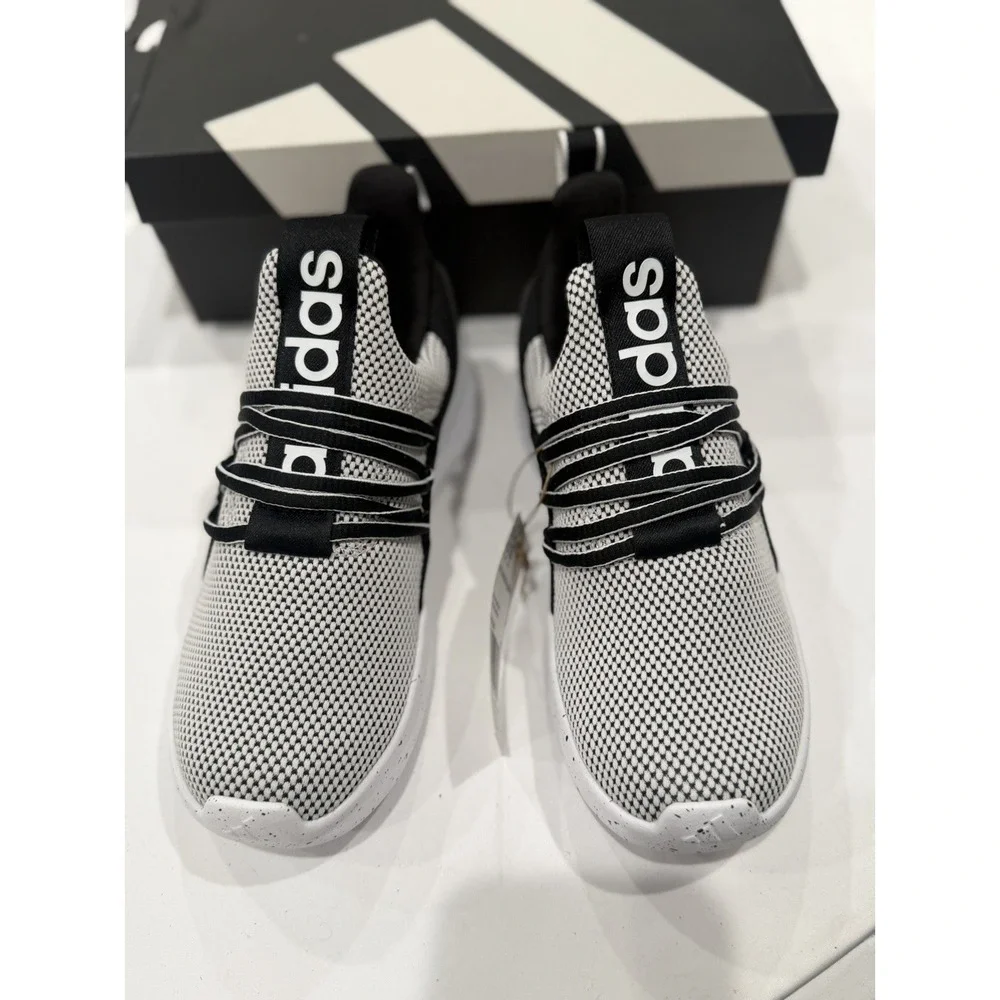 ADIDAS Lite Racer Adapt 7.0 K Kids Slip-On Mesh Sneakers White/Black US 3 unisex